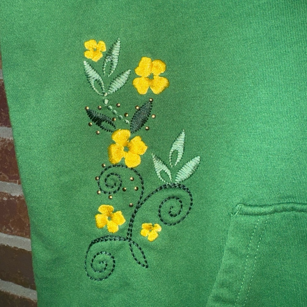 Ladies John Deere full zip green hoodie Large - Picture 3 of 7